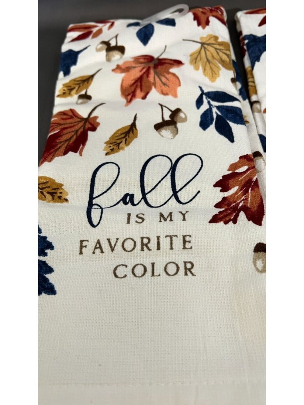Fall-Themed "Fall Is My Favorite Color" Kitchen Towels Set - Picture 3 of 3